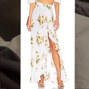 Flynn Skye Monica Maxi skirt in orange gatherings size small